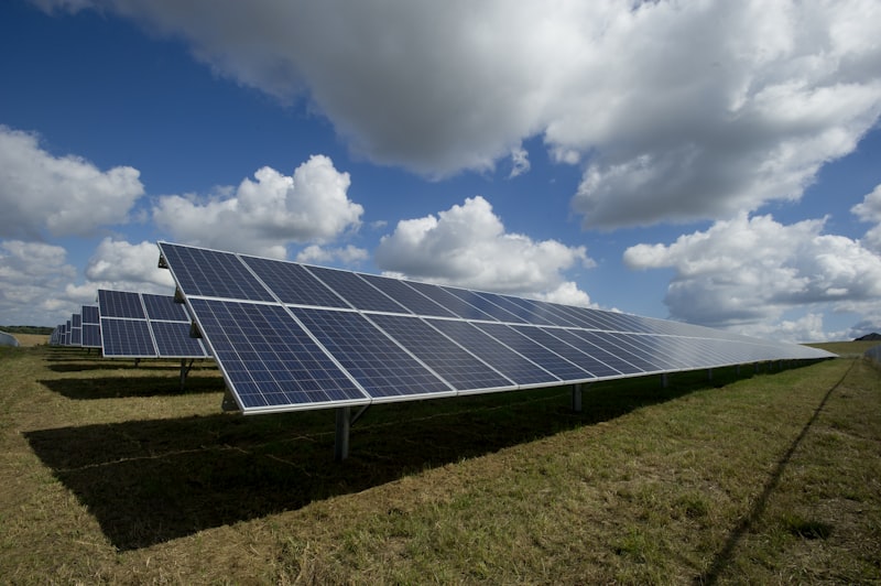Solar panels on roof
